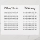 In Memoriam Love Memory Funeral Booklet Template Flyer (Hinten)