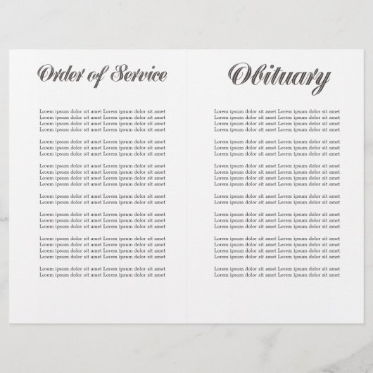 In Memoriam Love Memory Funeral Booklet Template Flyer (Hinten)