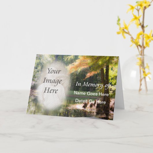 In Memoriam Notification Card Karte (Gelbe Blume)