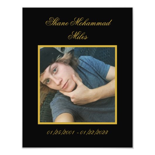 In Memoriam Personalisiert Fotodruck (Vorne)