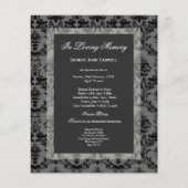 In Memoriam Remembrance Beerdigung Foto Flyer (Hinten)