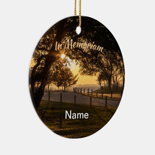 In Memoriam Sunset Keramik Ornament (Rechts)