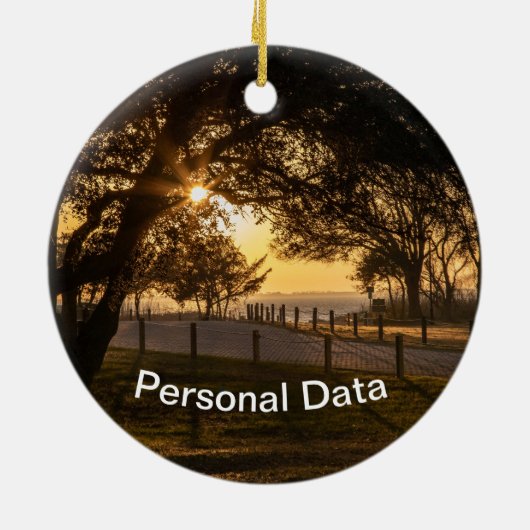 In Memoriam Sunset Keramik Ornament (Hinten)