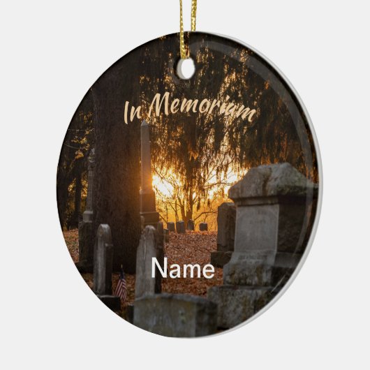 In Memoriam Sunset Keramik Ornament (Links)
