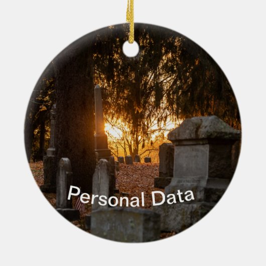 In Memoriam Sunset Keramik Ornament (Hinten)