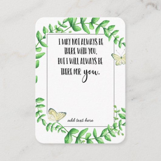 In Memory Beileid Memorial Angel Sake Geschenk hal Visitenkarte (Vorderseite)