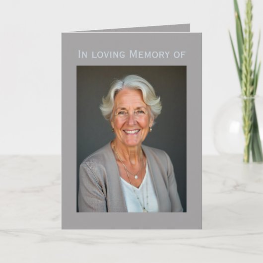 In Memory Card + Ihr Text & Foto Karte (Vorderseite)