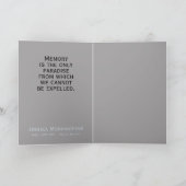 In Memory Card + Ihr Text & Foto Karte (Innenseite)