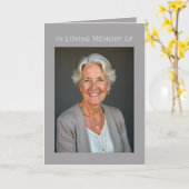 In Memory Card + Ihr Text & Foto Karte (Gelbe Blume)