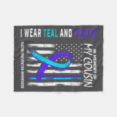 In Memory Cousin Suicide Awareness Prevention Amer Fleecedecke (Vorderseite (Horizontal))