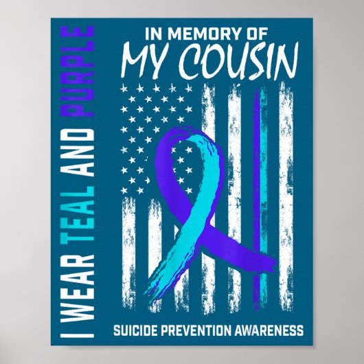 In Memory Cousin Suicide Awareness Prevention Amer Poster (Vorne)