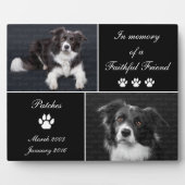 In Memory Dog Tribute PET Foto Memorial Keepsake Fotoplatte (Vorderseite)