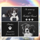 In Memory Dog Tribute PET Foto Memorial Keepsake Fotoplatte