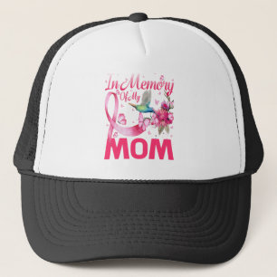 In Memory For My Mom Hummingbird Breast Cancer Truckerkappe