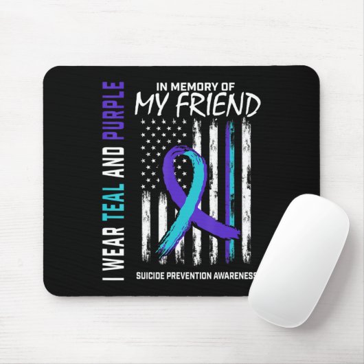 In Memory Friend Suicide Awareness Prevention Agra Mousepad (Mit Mouse)