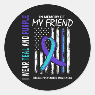 In Memory Friend Suicide Awareness Prevention Agra Runder Aufkleber