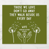 In Memory Funeral Reception Bierflaschenetikett (Einzelnes Label)