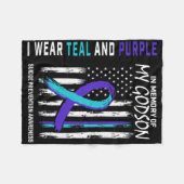 In Memory Godson Suicide Awareness Prevention Aum Fleecedecke (Vorderseite (Horizontal))
