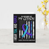 In Memory Godson Suicide Awareness Prevention Aum Karte (Gelbe Blume)