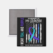 In Memory Grandpa Suicide Awareness Prevention Ame Magnet (Vorderseite/Rückseite)