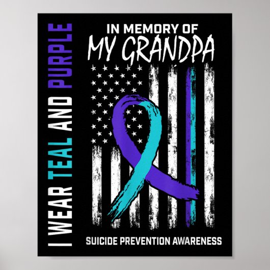 In Memory Grandpa Suicide Awareness Prevention Ame Poster (Vorne)