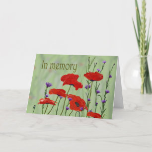 In Memory Mohn anpassen Karte