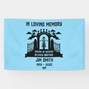 In Memory Motorbike Rider Biker Begräbnis Geschenk Banner