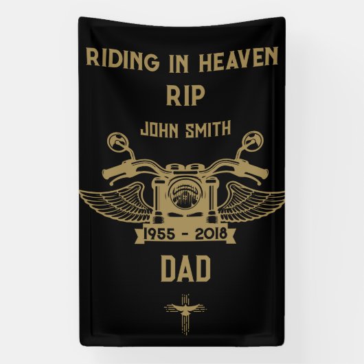 In Memory Motorradfahrer-Beerdigung Banner (Vertikal)