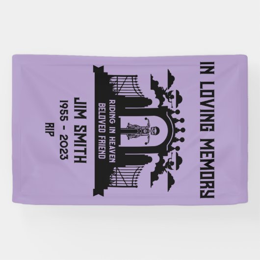 In Memory Motorradfahrer-Beerdigung Banner (Horizontal)