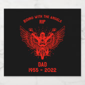 In Memory Motorradfahrer Beerdigung Bierflaschenetikett (Einzelnes Label)
