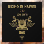 In Memory Motorradfahrer-Beerdigung Fensteraufkleber (Blatt 2)