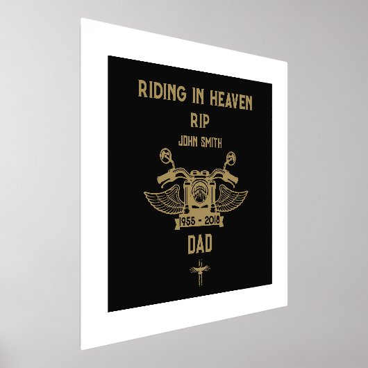 In Memory Motorradfahrer-Beerdigung Foliendrucke (Ablage )