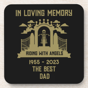 In Memory Motorradfahrer-Beerdigung Getränkeuntersetzer