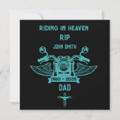 In Memory Motorradfahrer-Beerdigung Karte (Vorderseite)