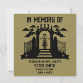 In Memory Motorradfahrer-Beerdigung Karte (Vorderseite)