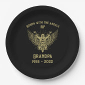 In Memory Motorradfahrer Beerdigung Pappteller (Vorderseite)