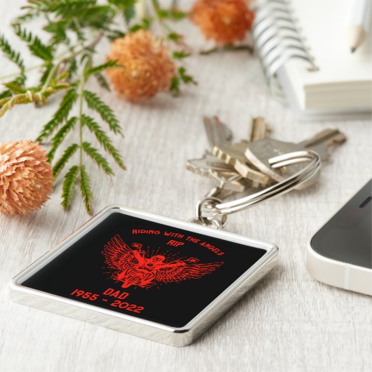 In Memory Motorradfahrer Beerdigung Schlüsselanhänger (Seite)