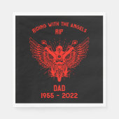 In Memory Motorradfahrer Beerdigung Serviette (Vorderseite)
