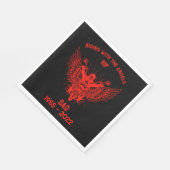 In Memory Motorradfahrer Beerdigung Serviette (Ecke)