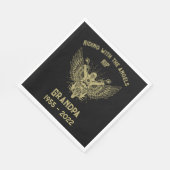 In Memory Motorradfahrer Beerdigung Serviette (Ecke)