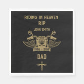 In Memory Motorradfahrer-Beerdigung Serviette (Vorderseite)