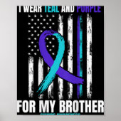 In Memory Of Brother Suicide Awareness Flag Graphi Poster (Vorne)