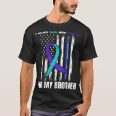 In Memory Of Brother Suicide Awareness Flag Graphi T-Shirt (Vorderseite)