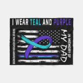 In Memory Of Dad Suicide Awareness Prevention Amer Fleecedecke (Vorderseite (Horizontal))