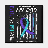 In Memory Of Dad Suicide Awareness Prevention Amer Magnet (Vorne)