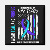 In Memory Of Dad Suicide Prevention Awareness Amer Magnet (Vorne)