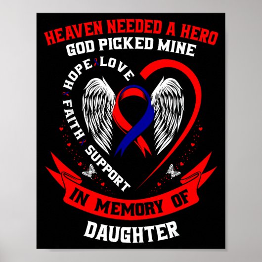 In Memory Of Daughter Chd Awareness Month Graphic Poster (Vorne)