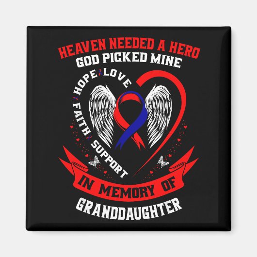 In Memory Of Granddaughter Chd Awareness Month Gra Magnet (Vorne)