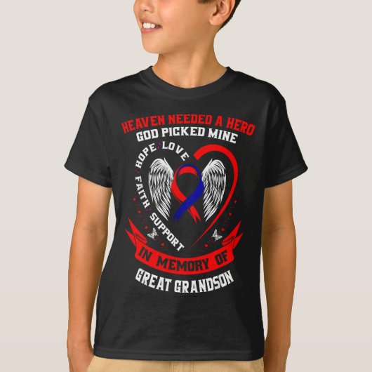 In Memory Of Great Grandson Chd Awareness Month Gr T-Shirt (Vorderseite)