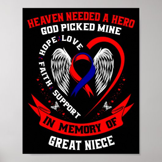 In Memory Of Great Niece Chd Awareness Month Graph Poster (Vorne)